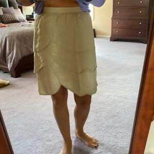 Anthropology gold fleck layered skirt